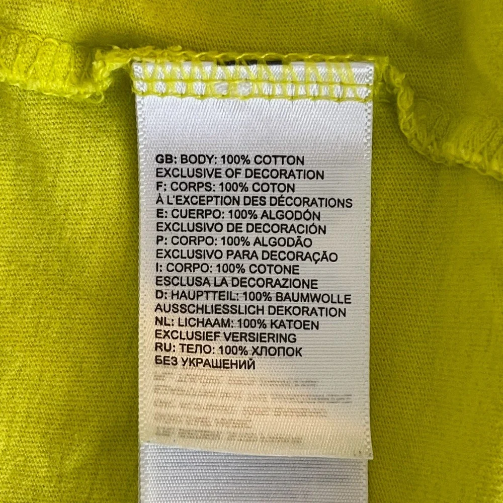 The North Face Men's Yellow Graphic Logo Short Sleeve T-Shirt Size Large